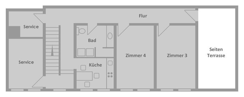 Grundriss obere Etage